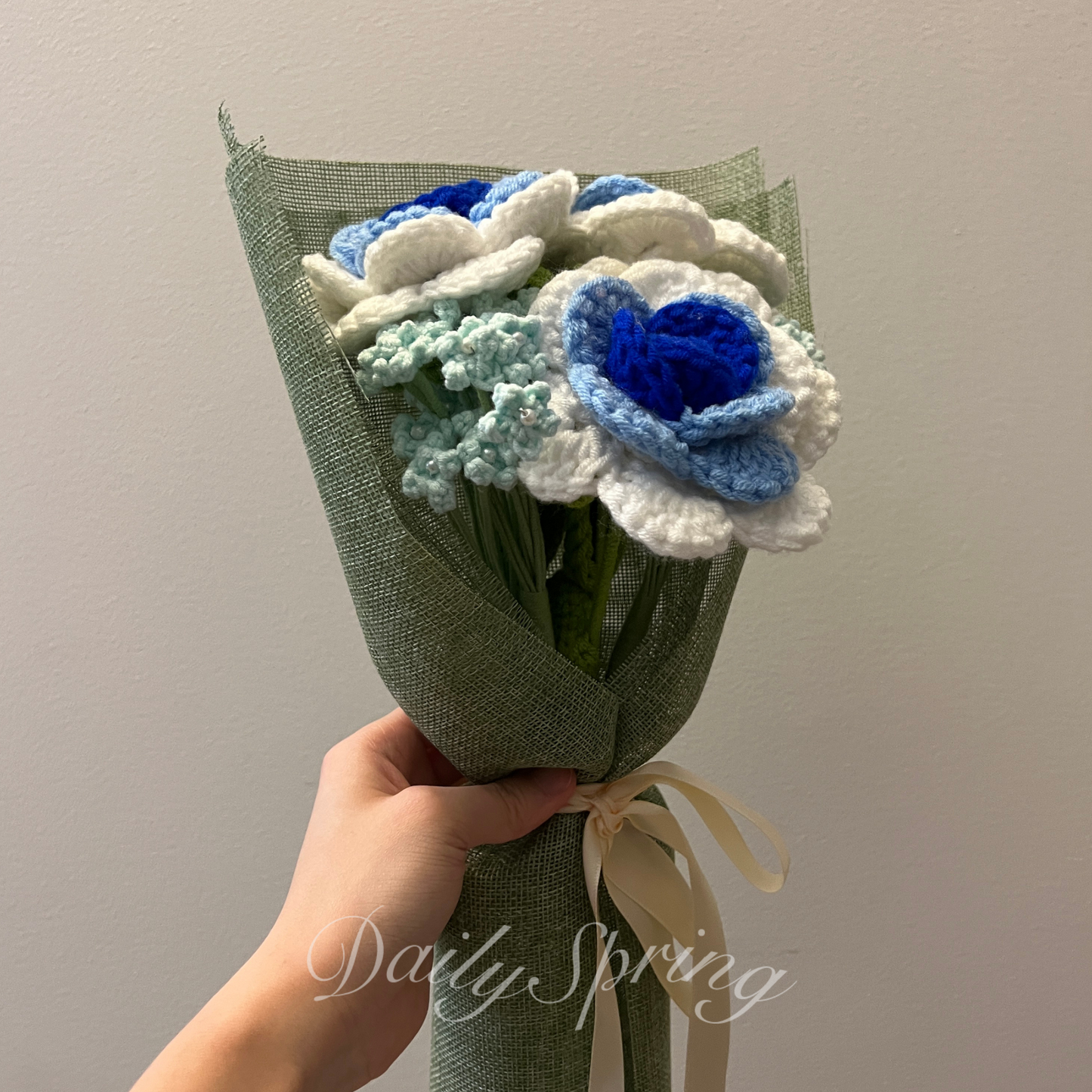 Large Rose & Baby's Breath Bouquet