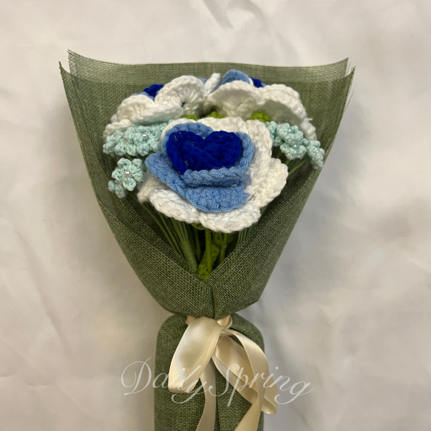Large Rose & Baby's Breath Bouquet