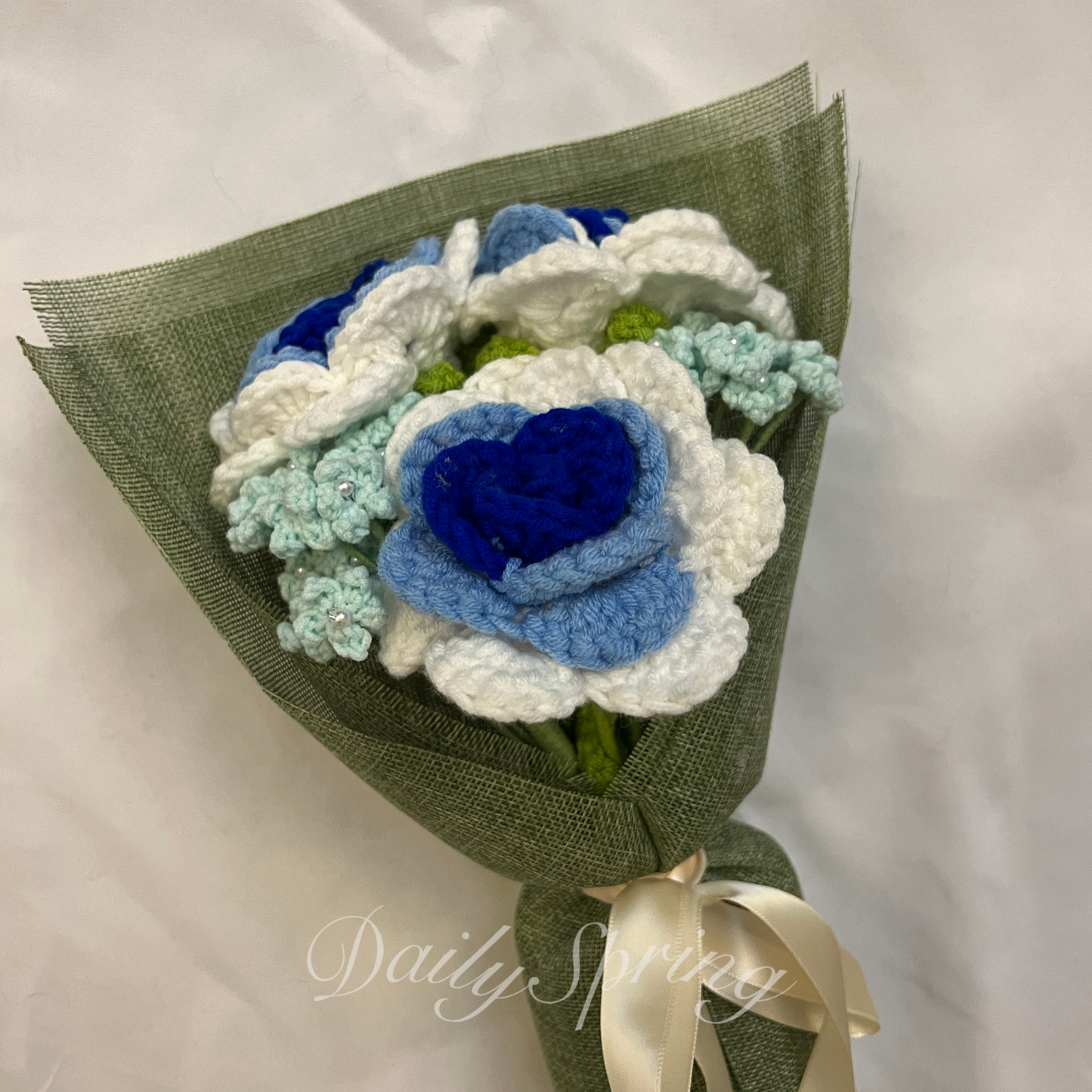 Large Rose & Baby's Breath Bouquet