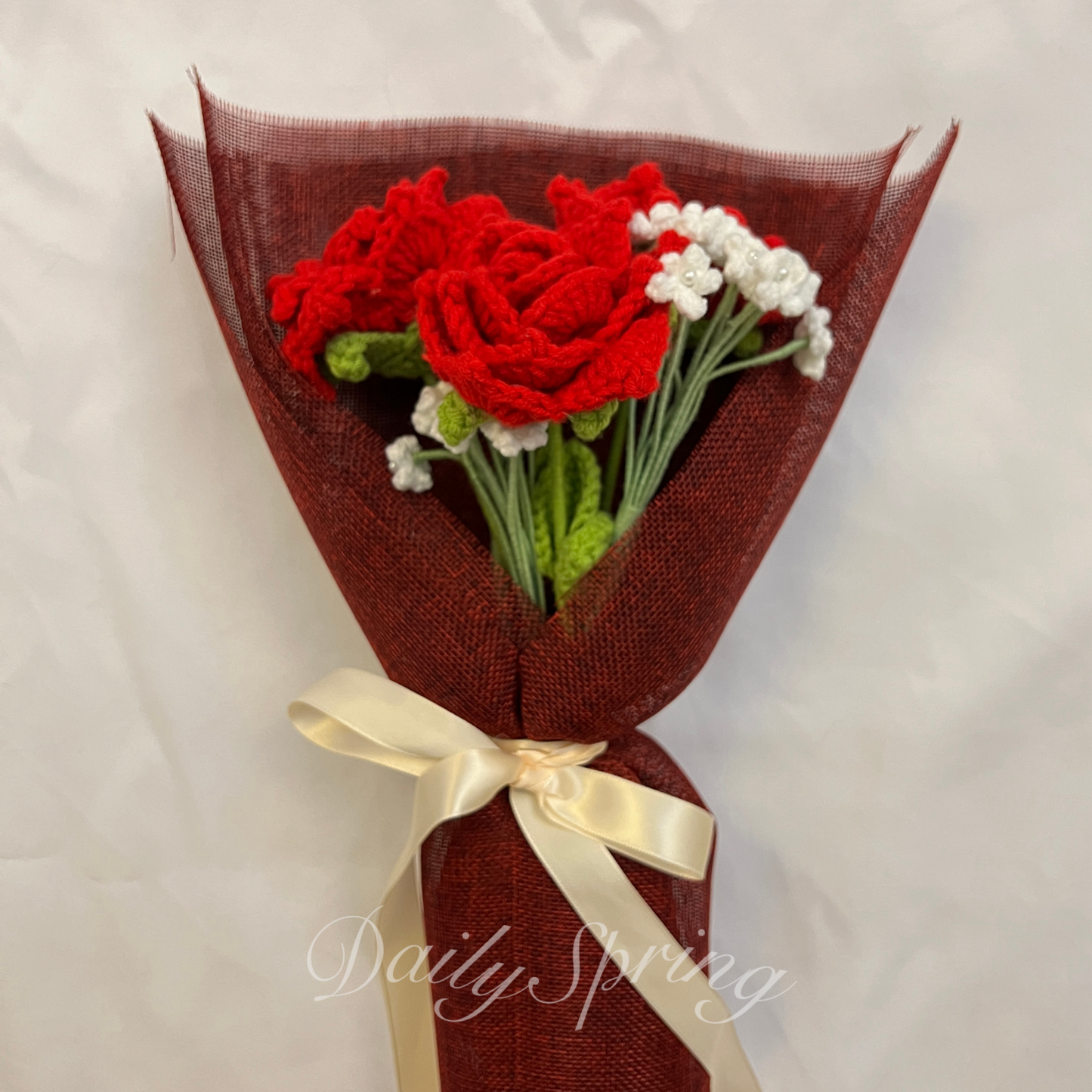 Large Rose & Baby's Breath Bouquet